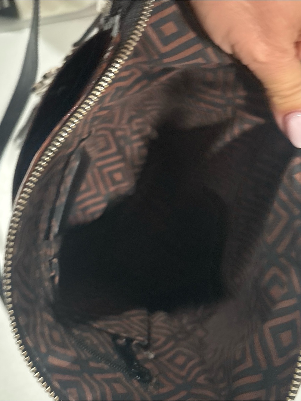 Brighton Brown Leopard-Print Crossbody with Black Strap & Tassel - Picture 8 of 11